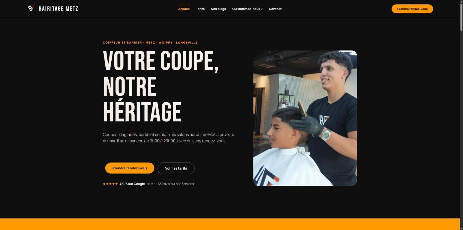 Site web Hairitage Metz